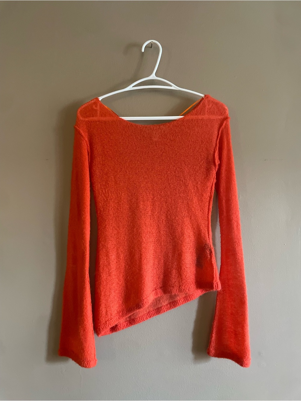 Urban Outfitters Wide Neck Asymmetric Bell Sleeve Sweater – Size Small GUC